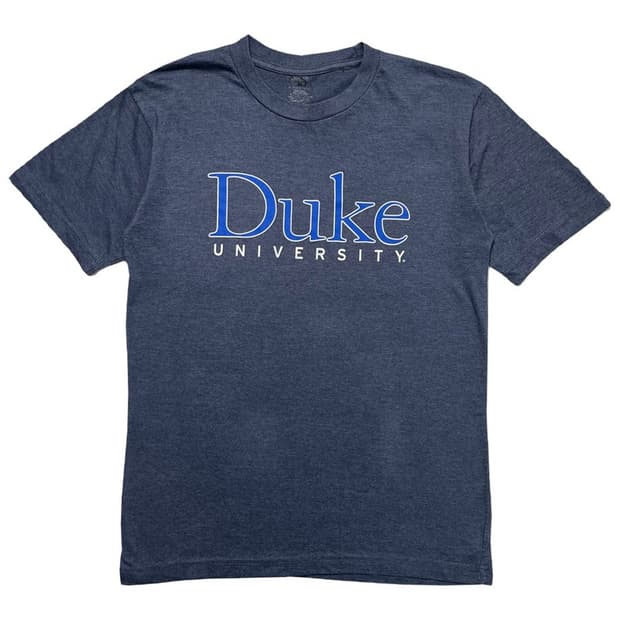 DUKE Univ. 프린팅 반팔 티 네이비 M