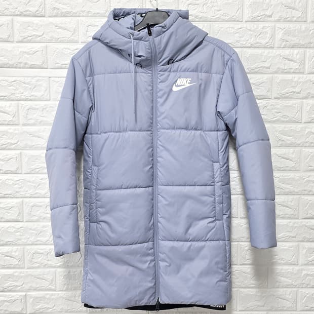 택포// 나이키 하늘색 후드 롱패딩 M