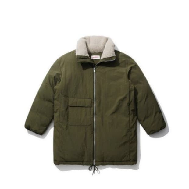 커스텀멜로우 퍼 롱다운 80% 95/올리브