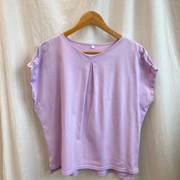 퍼플 진주 반팔티셔츠(M)