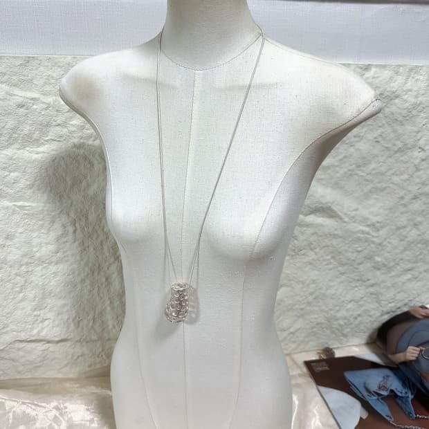 빈티지 중세 마테 부츠양말 스네크체인 목걸이