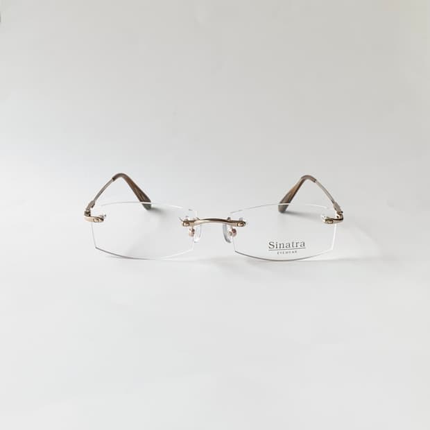 883 골드 일제 슬림 직사각 무테 빈티지 남녀공용 데드스탁