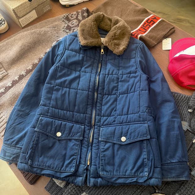 90S 아르마니 진스 이탈리아생산 탈부착 퍼카라 람포지퍼 퀼팅 자켓