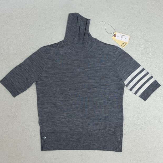 (새거급) 톰브라운 메리노울 여성 반팔 니트 40 톰브라운 여성 니트