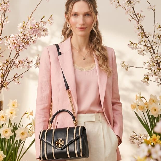 최종가격 | Tory Burch 키라 사첼백 블랙 금장 2way | 정품