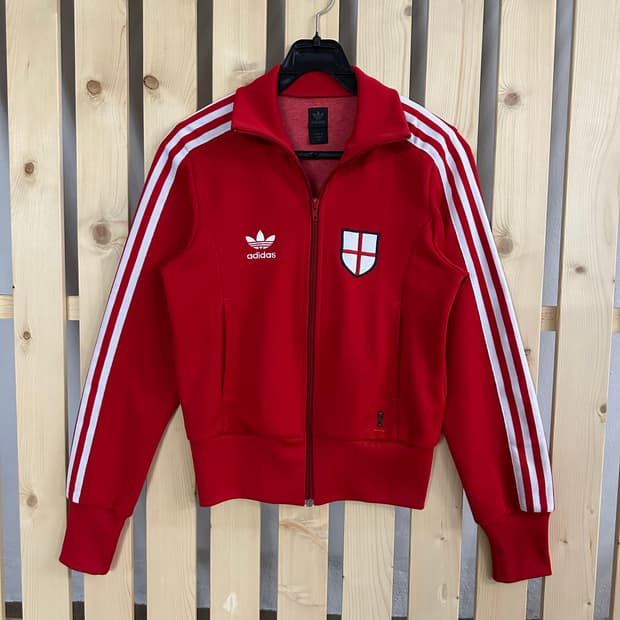 (XS) 아디다스 레드 잉글랜드 져지 트랙탑