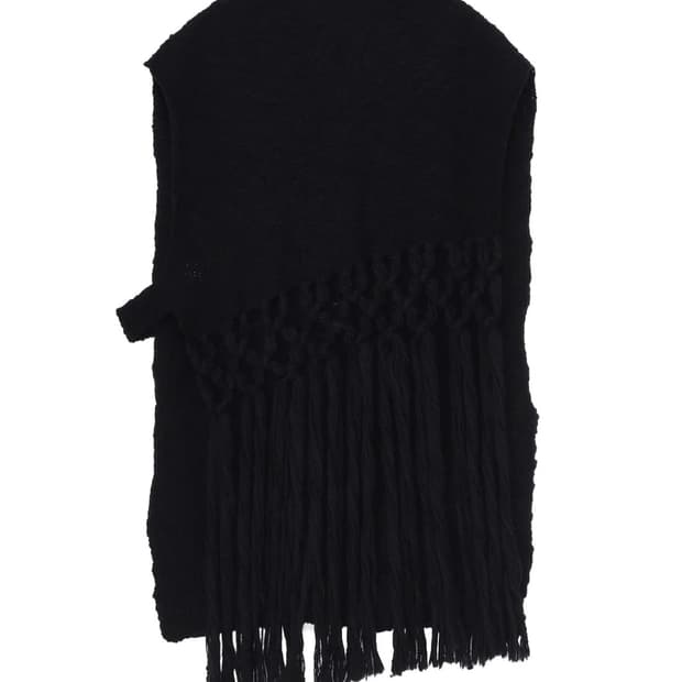 Y’s THICK SLUB JERSEY FRINGE VEST
