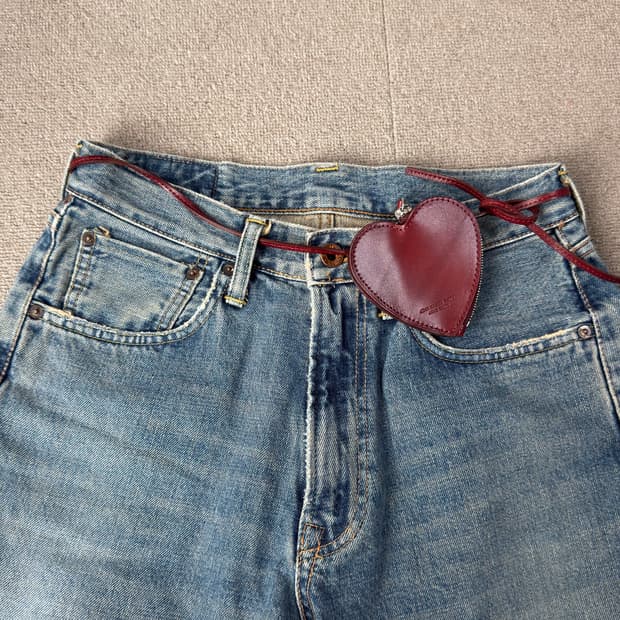 JOHN MASON SMITH JANE SMITH 레더 하트 코인 케이스