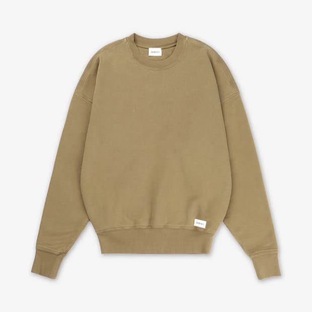 생로랑 24AW 다크 베이지 로고 스웻셔츠