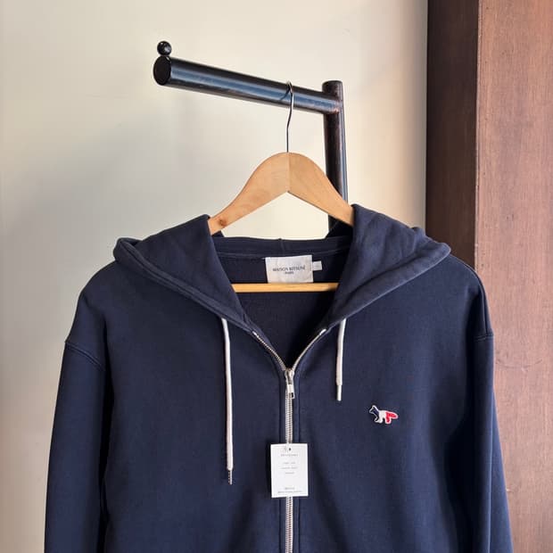 15857 - 메종키츠네 트리컬러 폭스 후드 집업