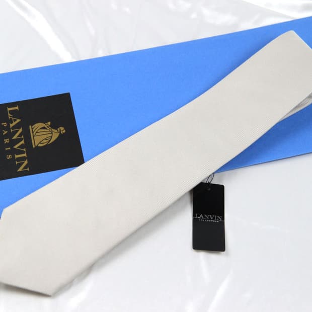 랑방 8cm 미사용 신형 프랑스 연베이지 남자 명품 넥타이