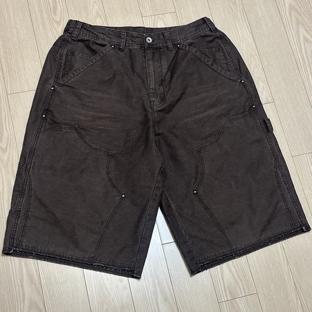 폴리테루 더블니 반바지 브라운(4)