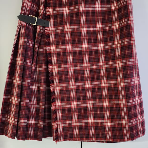 버버리 체크 플리츠 스커트