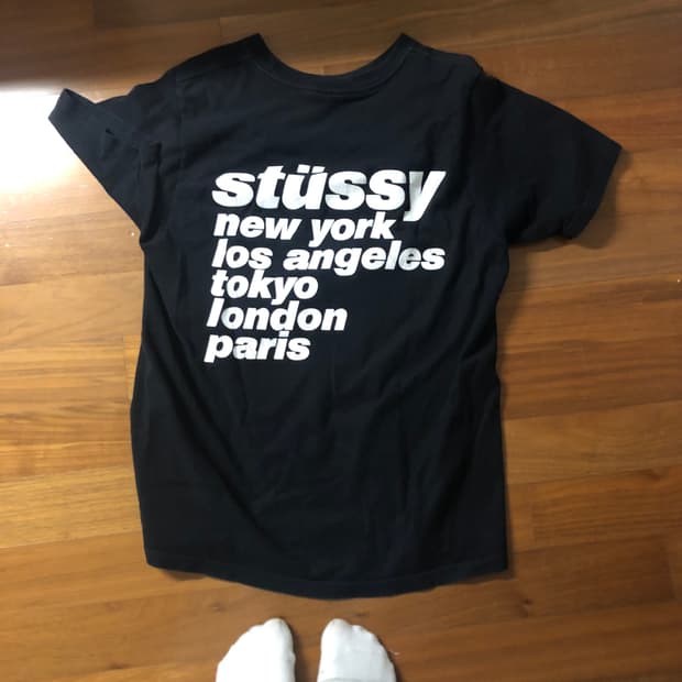 여성용 스투시 이탈릭 월드투어 반팔