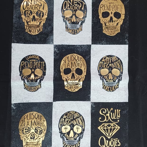 [XS] 스컬 펑크 프랑스 격언 티