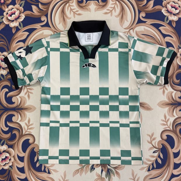 (M)예스 아이씨 YES EYE SEE 블록코어 풋볼져지 티셔츠