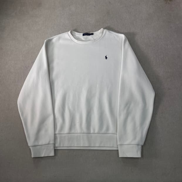 105 폴로랄프로렌 스몰포니 화이트 맨투맨 