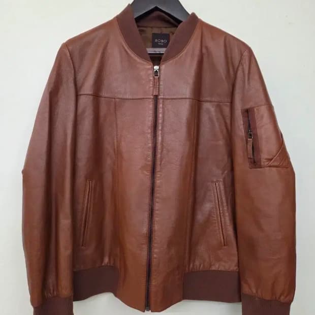 ROBO TREND 가죽 MA-1 자켓 100