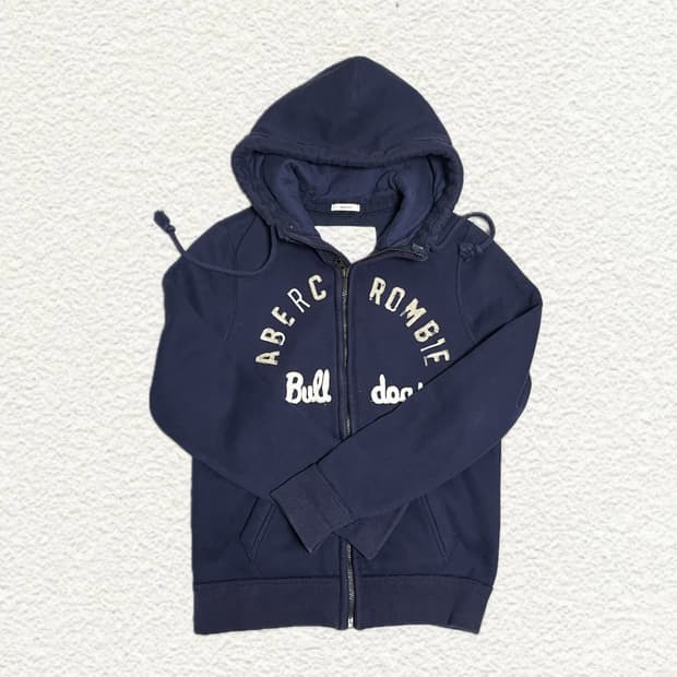 아베크롬비앤피치 네이비 후드집업 L