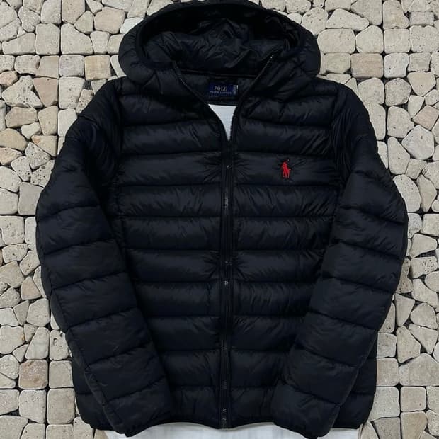 폴로경량 후드 패딩일