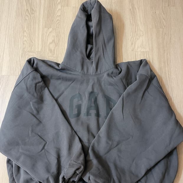 [XL] 이지 x 갭 엔지니어드 바이 발렌시아가 도브 후드 블랙