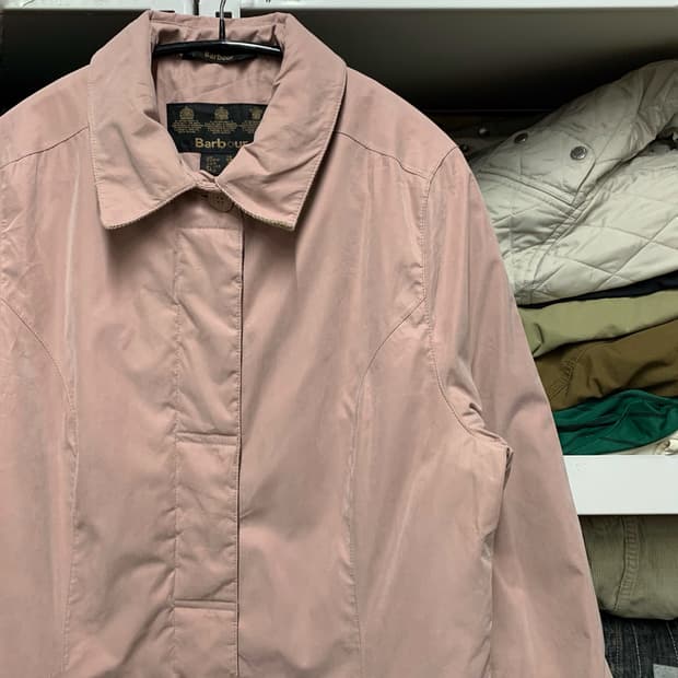 [L/WOMEN] 바버 샤워푸르프 버튼다운 코트