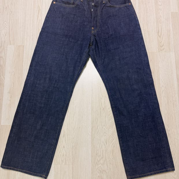 30S CINCH BACK SELVEDGE WIDE PANTS_INDIG