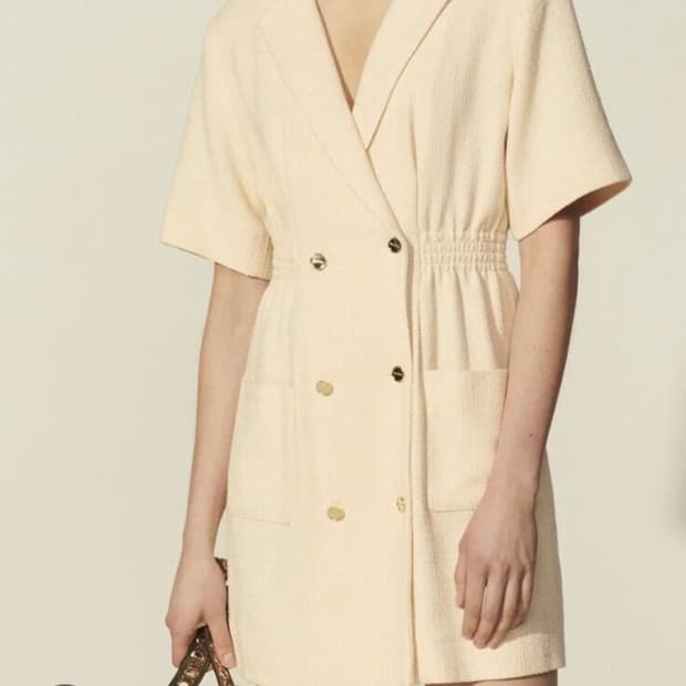 산드로 트위드 원피스 34