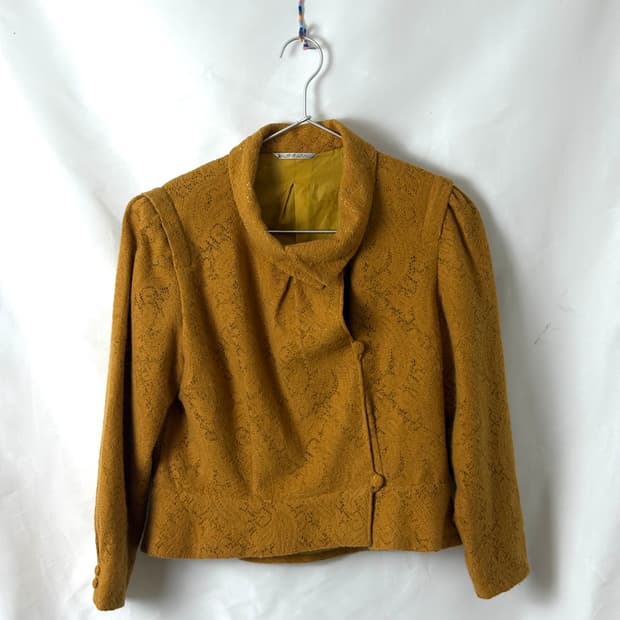 겨자 퍼프 빈티지 자켓