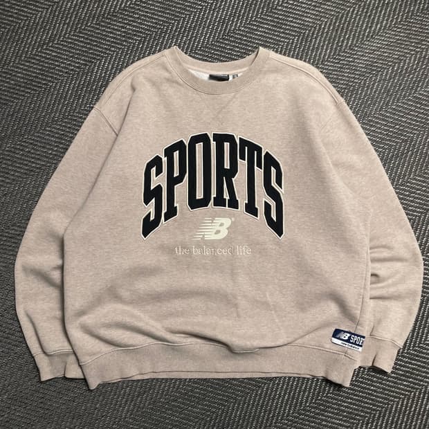 뉴발란스 SPORTS 빅로고 기모 스웻 맨투맨o 5130