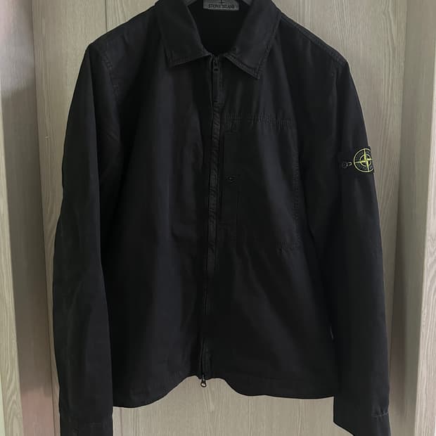 스톤아일랜드 25ss 오가닉 코튼 캔버스 올드 이펙트 오버셔츠 XL