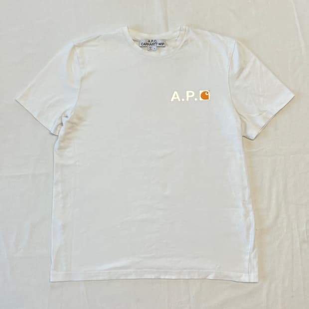 칼하트 WIP X A.P.C. 콜라보 티셔츠 화이트