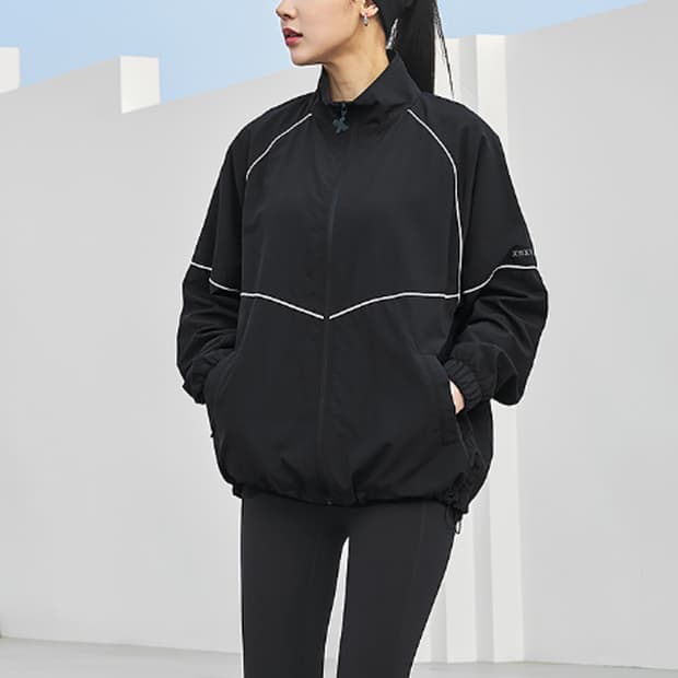 젝시믹스 오버핏 파이핑 바람막이 자켓 F
