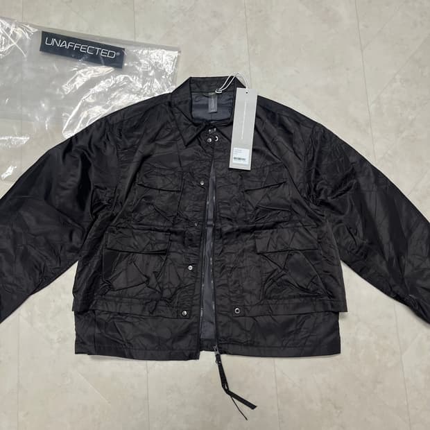 새상품)언어펙티드 레이어드 피셔맨 점퍼 자켓 블랙