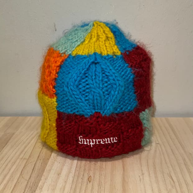 25ss 슈프림 블록 니트 멀티컬러 비니