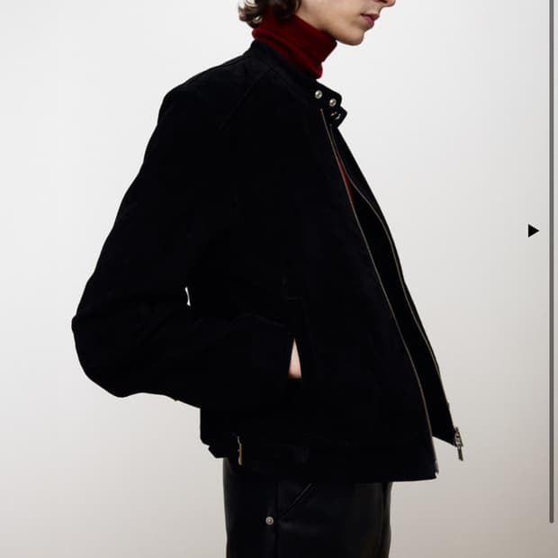 토니웩 스웨이드 레이서 자켓 블랙 m,l