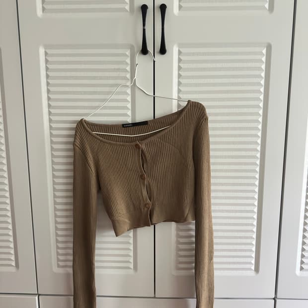 보헤미안서울 MICRO MINI RIBBED CARDIGAN