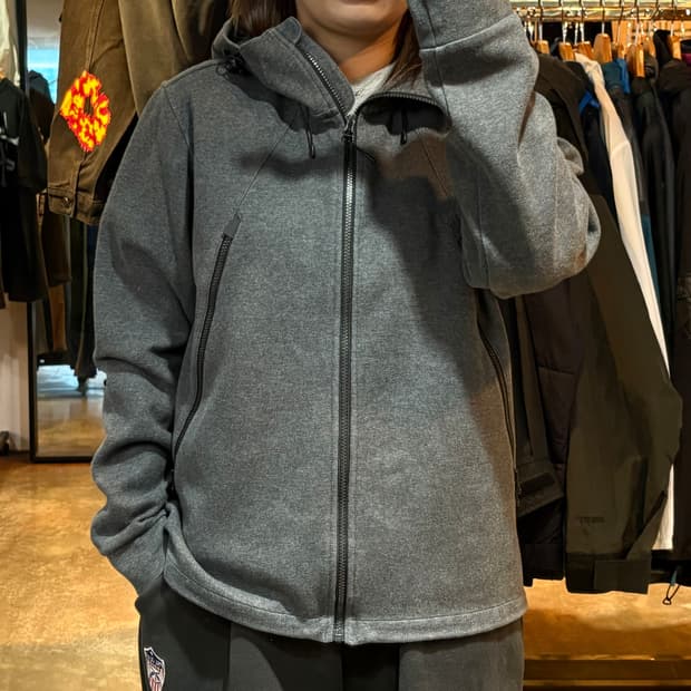노스페이스 그레이 후드집업