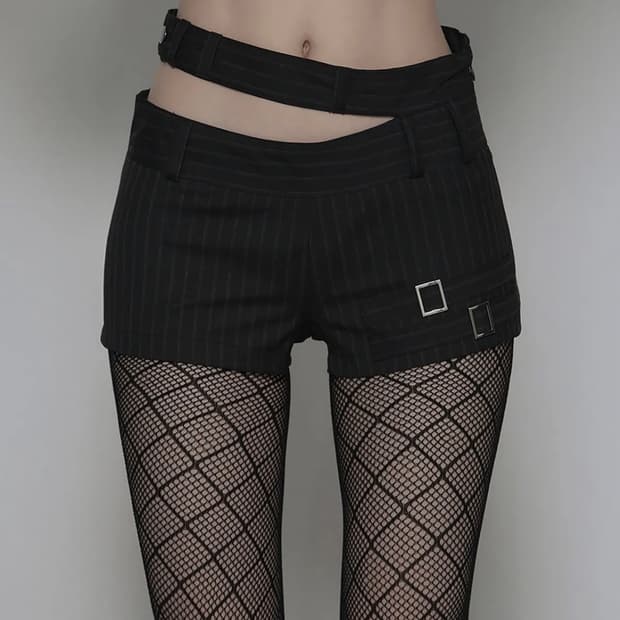 쇠아 2 Waistband Stripe Micro Short Pants