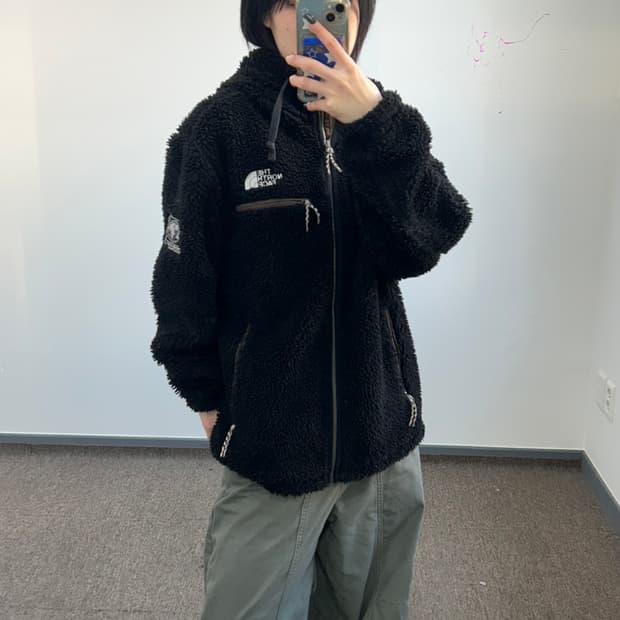 The north face 노스페이스 블랙 후리스 집업