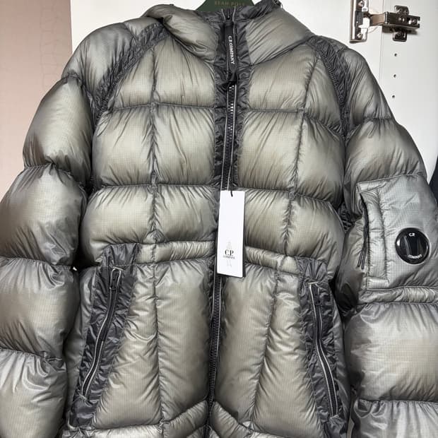 CP컴퍼니 DD쉘 후드 다운 패딩 L 건메탈 재팬 익스클루시브