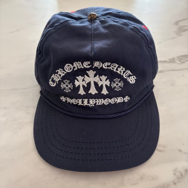 레어) 크롬하츠 세메터리 가스 스테이션 세메터리 캡 모자 네이비 OS