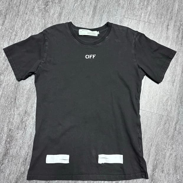 오프화이트 싱띵즈 블랙 티셔츠