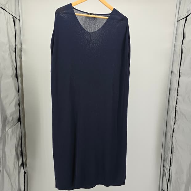 ZIO SONGZIO 썸머 니트 슬리브리스 원피스 네이비 88