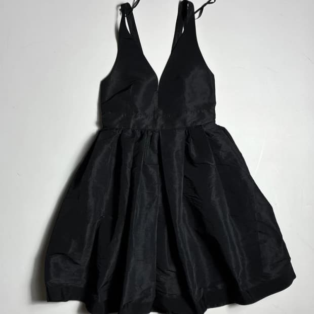 코스 COS 오간자 딥 브이넥 드레스 원피스 R1651