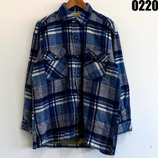  빈티지 아메리칸베이직 셔츠 남방 자켓 M 0220 