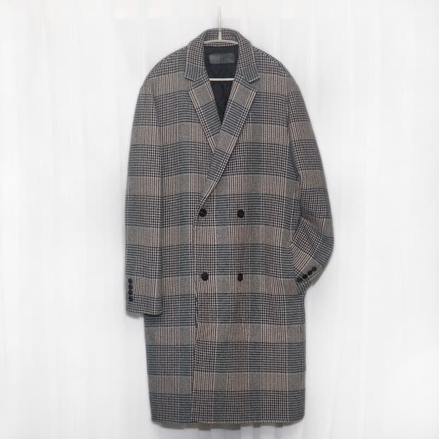 질스튜어트 뉴욕 글렌체크 울캐시미어 핸드메이드 코트 (100+)