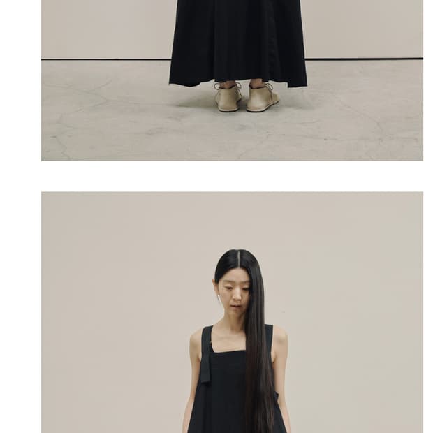 코큐 tape strap trapez dress 재판매