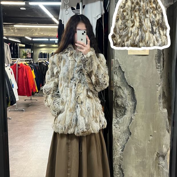 빈티지 토끼털 퍼자켓 베이지 #csz2025