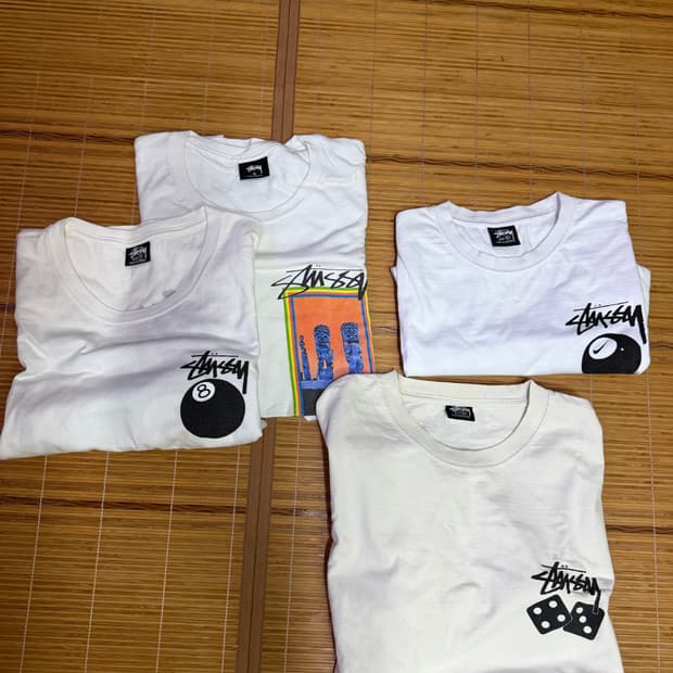 스투시 4종 반팔 티셔츠 일괄 판매 M XL